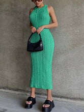 Figurbetontes Midikleid mit Zopfmuster